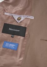 Costume Complet MATINIQUE Marron à Rayures - Taille 50 FR, Laine Mélangée, Comme Neuf