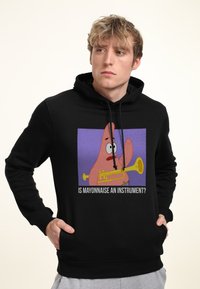 Henry Tiger SPONGEBOB SQUAREPANTS MAYONNAISE - Felpa con cappuccio - black