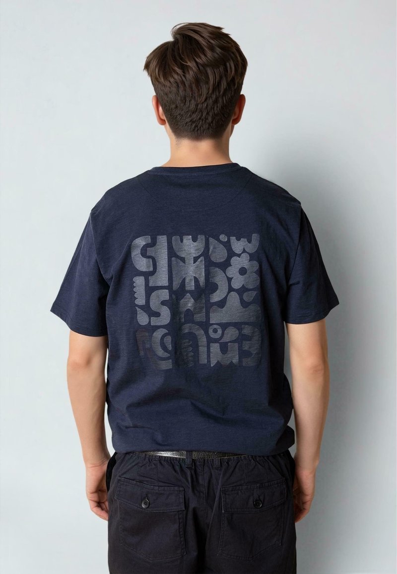 Clean Cut Copenhagen PAULI  - T-shirts med print - navy
