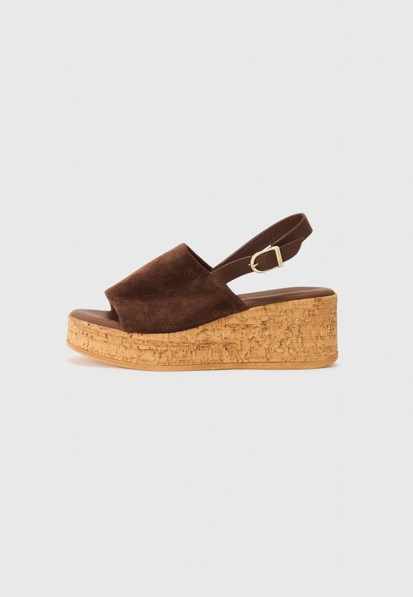 Wedge sandals - mocca