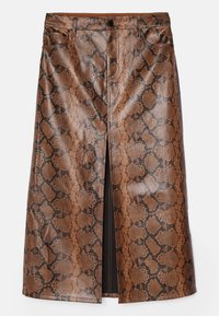 RYE SNAKE MIDI SKIRT - A-silueta svārki - camel/black