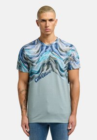 Carlo Colucci - Print T-shirt - petrol Thumbnail Image 1