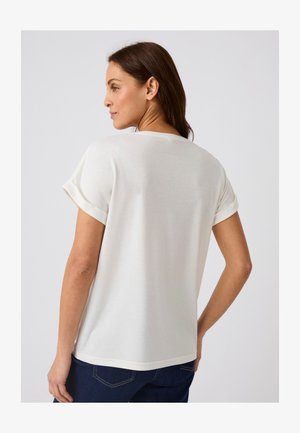 Damart, CLIMATYL - CREW NECK SHORT SLEEVE - T-shirt con stampa - off-white