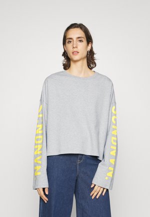 Topper langermet - metal grey melange