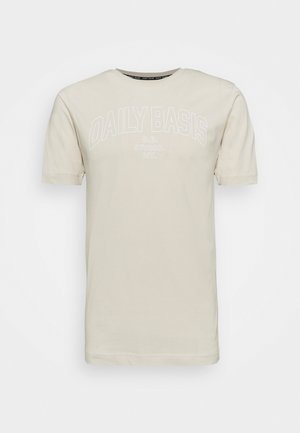 DAILY COLLEGE TEE UNISEX - Print T-shirt - cream