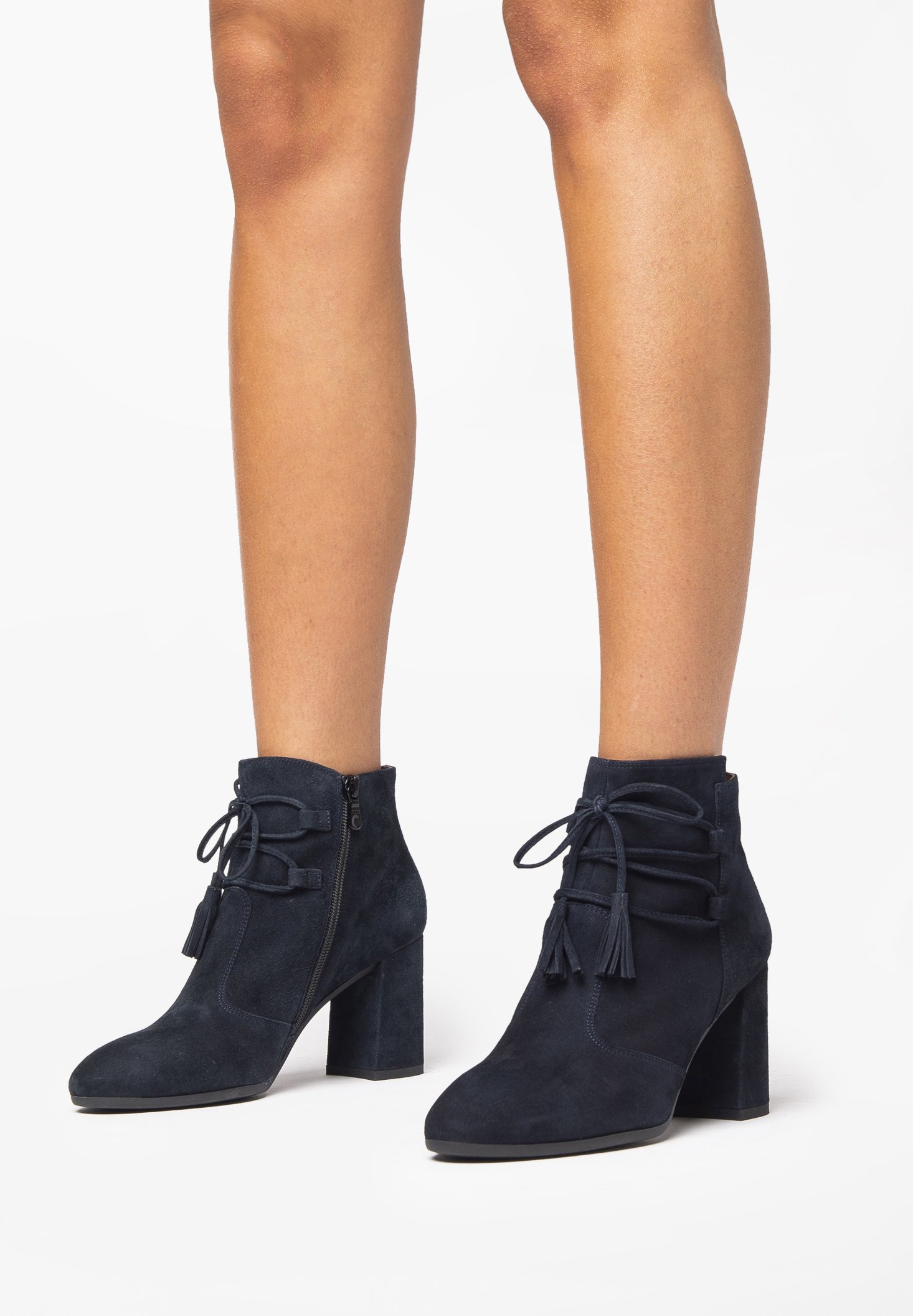 stivaletti stringati blu