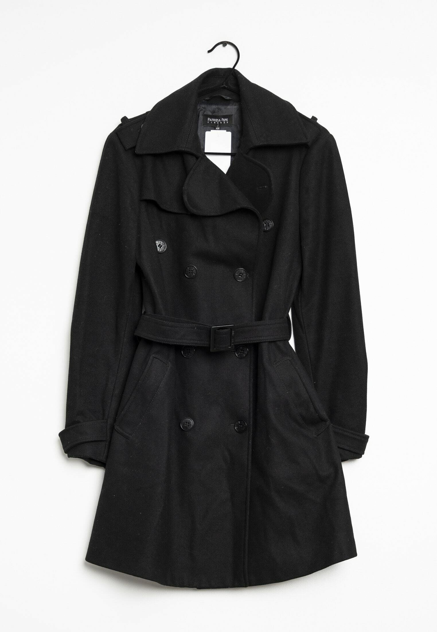 Patrizia Pepe Trenchcoat black (Pre-owned) Zalando