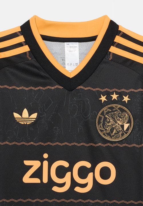 adidas AJAX AMSTERDAM AWAY KIDS UNISEX - Camiseta deportiva - black/hazy orange — foto 3