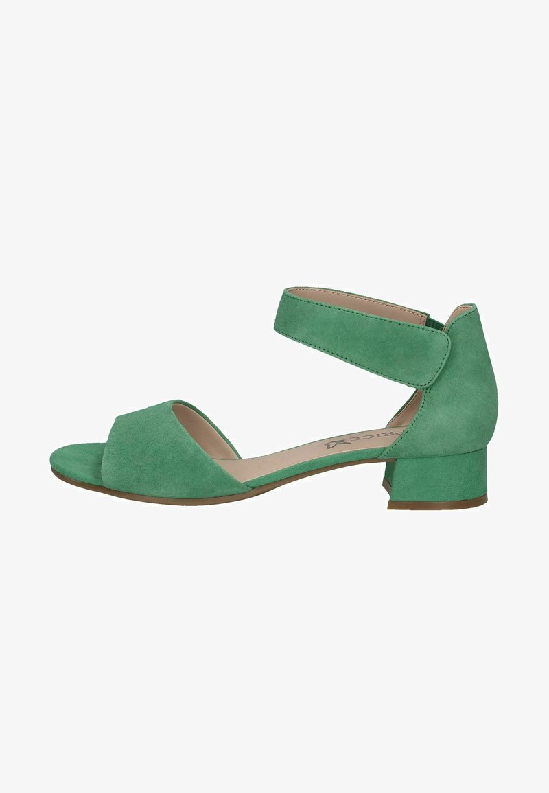 Caprice Sandaalit nilkkaremmillä - green suede