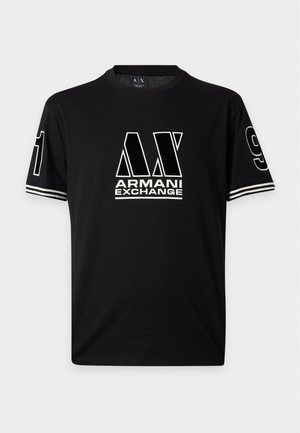 Armani Exchange, REGULAR - T-shirt con stampa - black