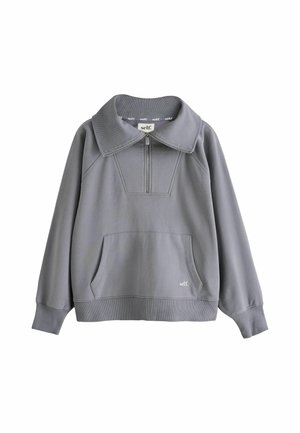 Self., REGULAR FIT - HALF ZIP COLLAR SWEATSHIRT - Sweatshirt - grey