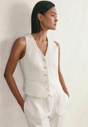 REGULAR FIT - SINGLE-BREASTED - Vest - white