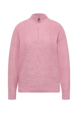 Cecil, PULLOVER MIT TROYERKRAGEN UND ZOPFMUSTER - Maglione - mellow rose melange