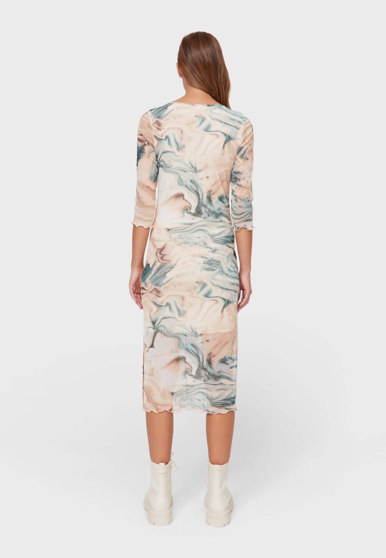 avienna print tiered dress