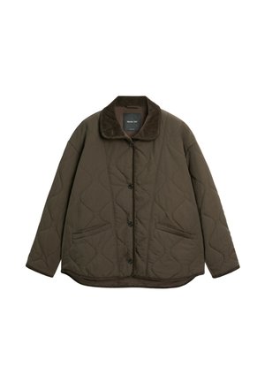 Massimo Dutti, JACKET WITH WAVY STITCHING DETAIL - Jas - dark brown