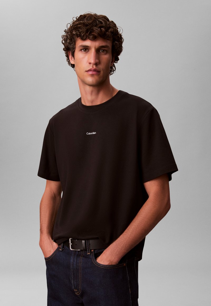 Calvin Klein STRETCH NANO TEE - Jednoduché tričko - black