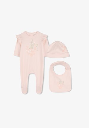 KENZO kids, ENSEMBLE PYJAMA, BONNET ET BAVOIR SET - Gorro - litchi