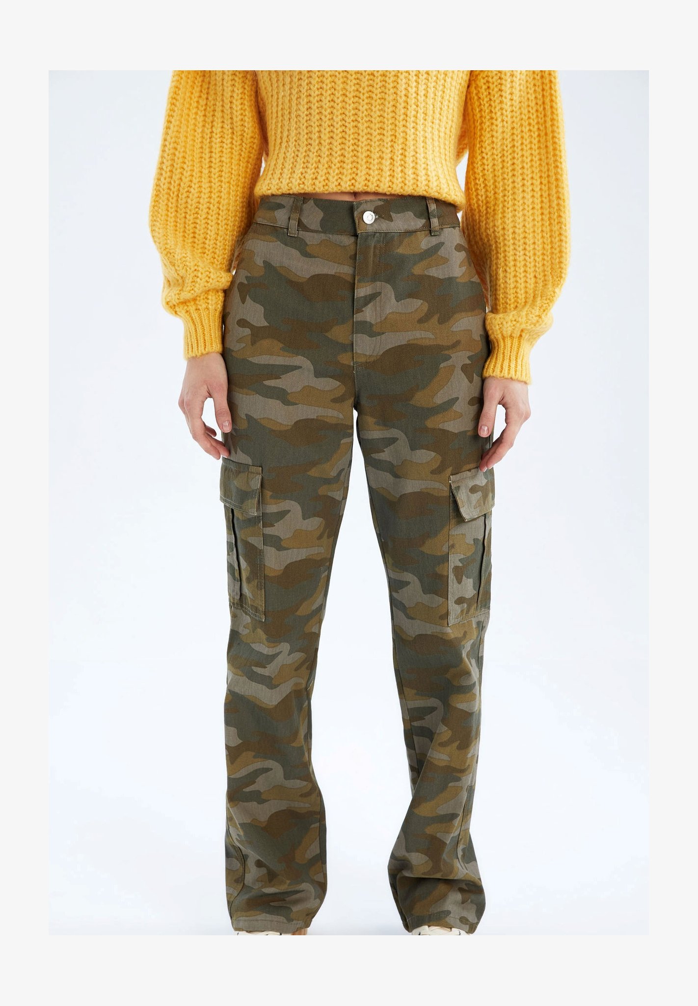 Pantaloni Cargo DeFacto Donna | Nero, Gamba Larga Con Tasche | Per Trekking E Casual