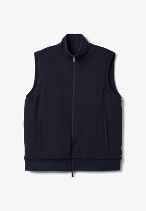PIOMBO, GILET WITH COLLAR, REGULAR FIT - Waistcoat - dark blue