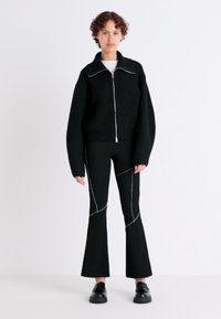 Weekday BEA ZIP CARDIGAN - Kardigan - black
