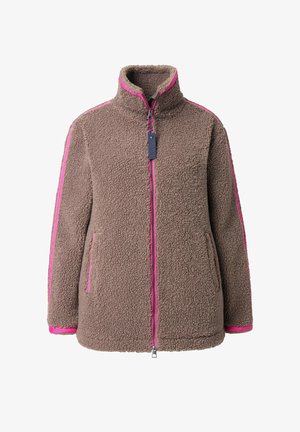 LAURASØN, CONTRAST STRIPE - Giacca in pile - pale brown