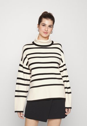 SABA ROLLNECK - Strikkegenser - birch/black