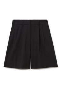 PIOMBO BERMUDA WITH DARTS - Shorts - black