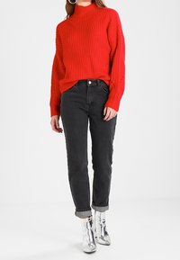 Pieces Strickpullover - red