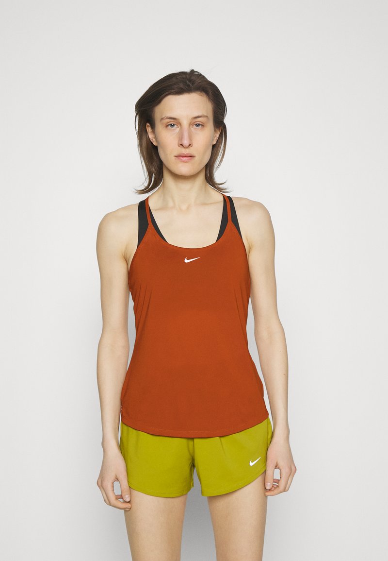 Nike Performance - ONE TANK - Tops - dark russet/(white), Palielināt