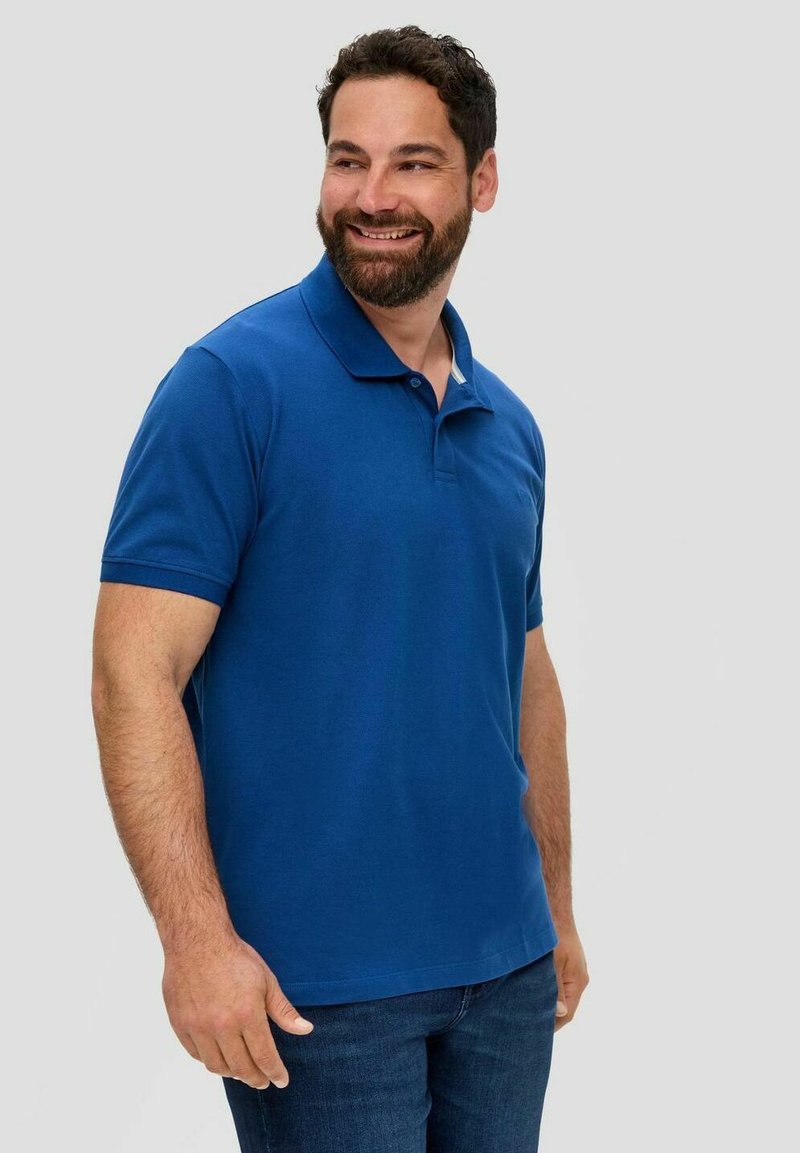 s.Oliver BASIC KNOPFLEISTE KRAGEN STÜCK - Polotričko - blau