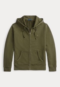 GARMENT-DYED FLEECE FULL-ZIP HOODIE - Sweatjakke - company olive