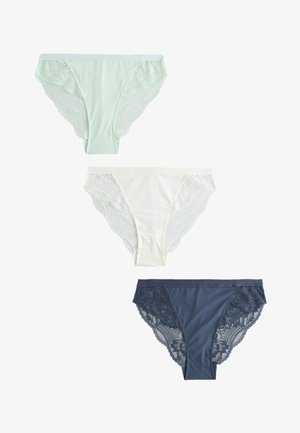 Next, HIGH LEG FIT - 3 PACK - Slip - navy green cream
