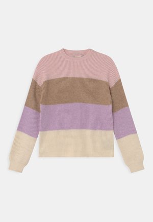 KOGSANDY STRIPE - Pullover - sepia rose/toasted coconut/crocus petal/whitecap gray