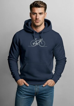 LINIENKUNST-FAHRRADDESIGN - Kapuzenpullover - navy