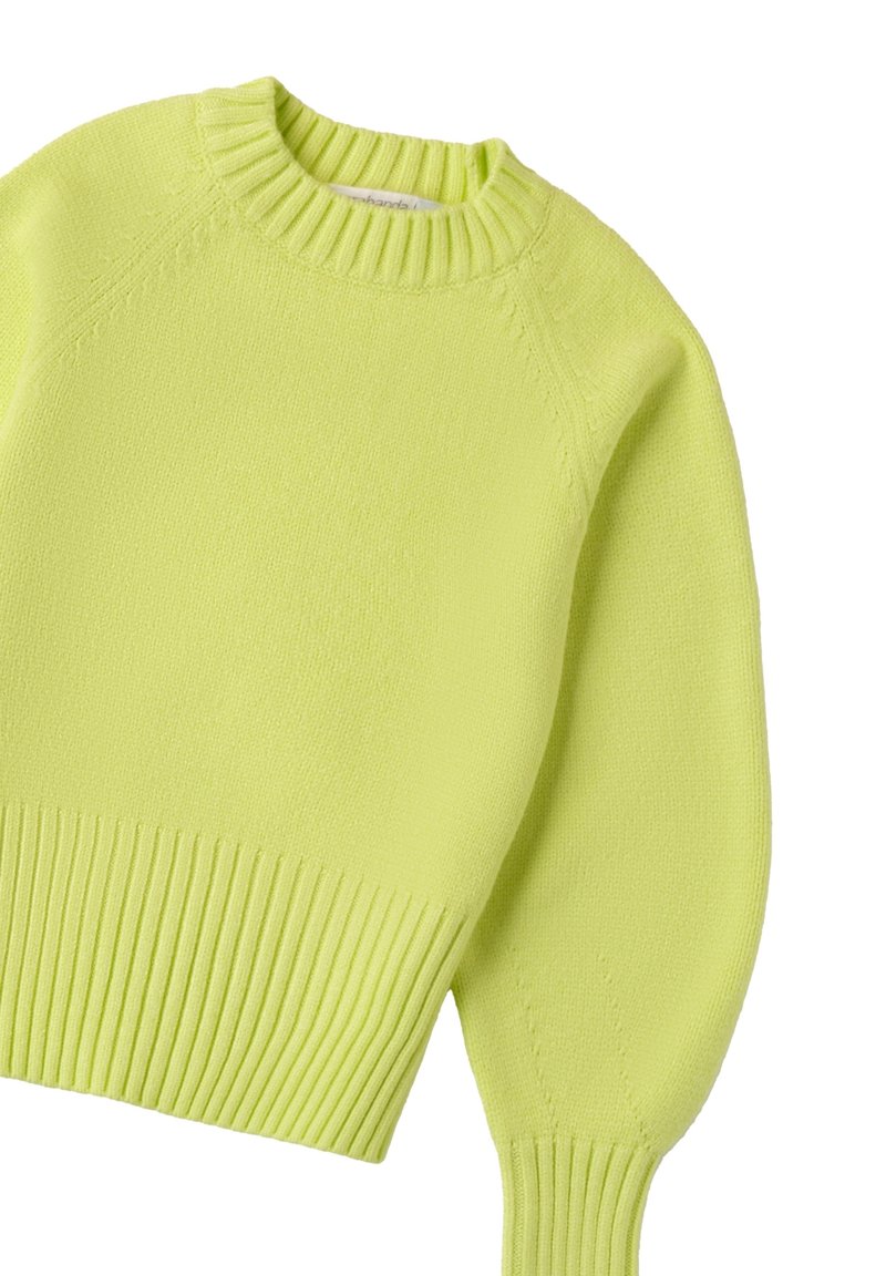 Maglioni Maglietta Verde Acido Maglia In Misto Lana VERDE ACIDO