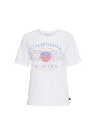 PULZ PZBRIELLE - Camiseta estampada - bright white