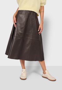 NAHEE - Jupe trapèze - dark brown