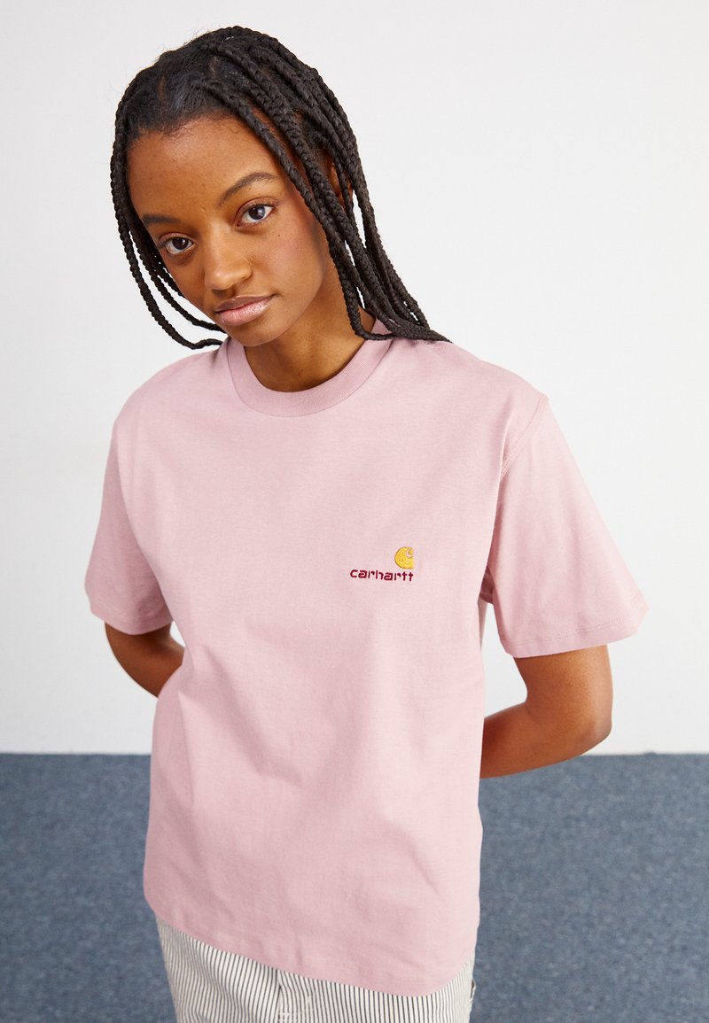 Carhartt WIP - AMERICAN SCRIPT - Camiseta básica - glassy pink, Ampliar