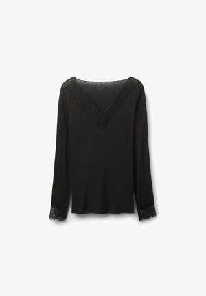 Intimissimi V-NECK ULTRALIGHT - Langærmet T-shirt - black