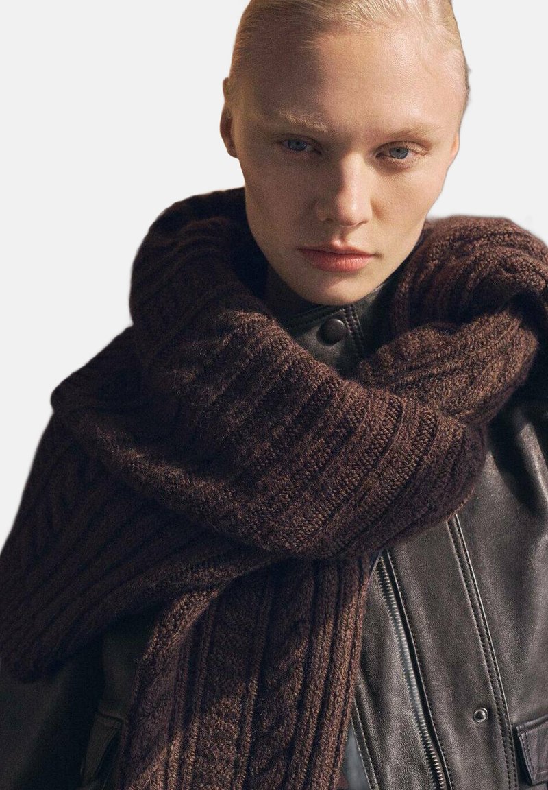 Mango Kožená bunda - brown