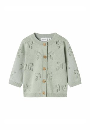 LANGARM - Strickjacke - aqua gray