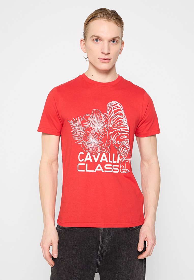 Cavalli Class T-shirt print rood