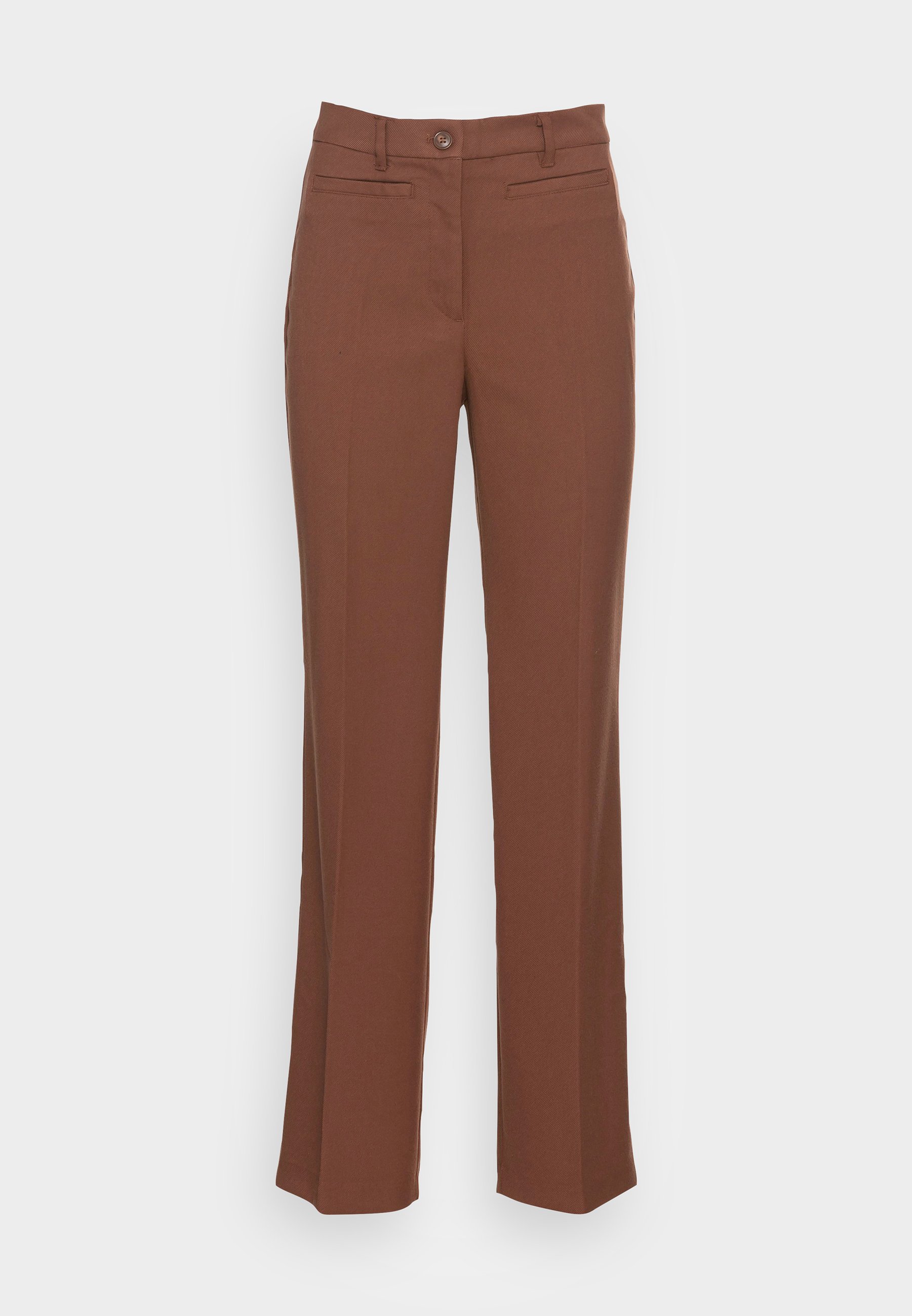 Monki Trousers - brown dark/brown 