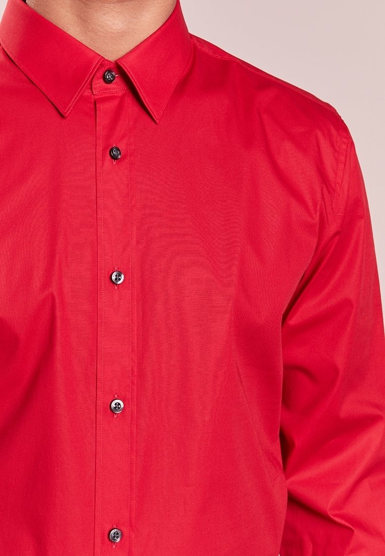 open lace back dress Hugo Boss Men's Elisha Red Button-Up Dress Shirt 10107866 Nwt