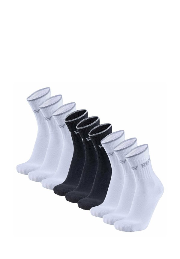 UNISEX 9ER PACK - LOGO LEG BANDEROLE - Socken - xweiß schwarz