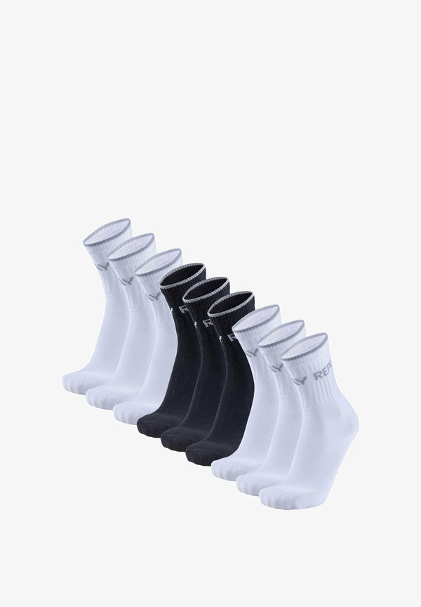 UNISEX 9ER PACK - LOGO LEG BANDEROLE - Socks - xweiß schwarz