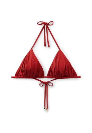 Calzedonia SHINY SATIN REMOVABLE PADDING - Horní díl bikin - red