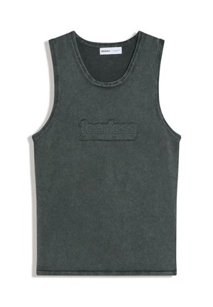 Bershka, PATCH TANK TOP - Top - dark grey