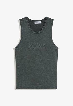 Bershka, PATCH TANK TOP - Top - dark grey