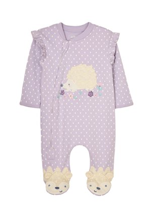 JoJo Maman Bébé HEDGEHOG APPLIQUE ZIP  - REGULAR FIT - Strampler - lilac